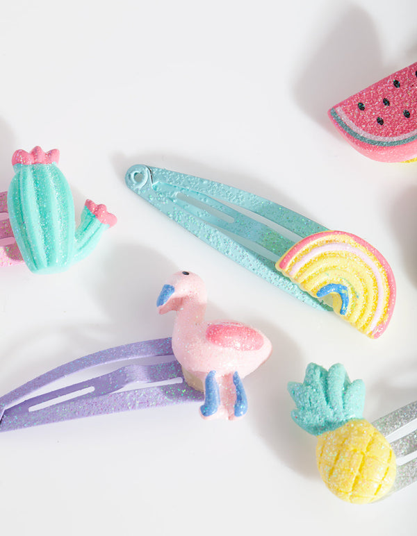 Kids Multi Rainbow Novelty Clip Pack
