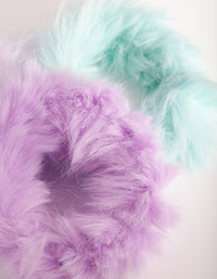 Kids Unicorn Swirl Multi Coloured Scrunchies - link has visual effect only