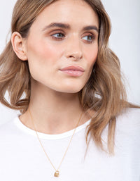 Gold Plated Sterling Silver Padlock Necklace - link has visual effect only