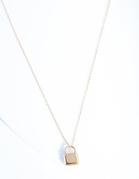 Gold Plated Sterling Silver Padlock Necklace - link has visual effect only