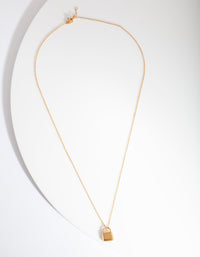 Gold Plated Sterling Silver Padlock Necklace - link has visual effect only