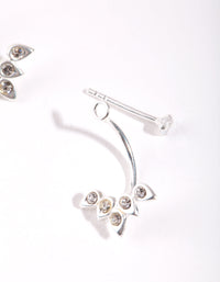 Sterling Silver Cluster Jacket Earrings - link has visual effect only