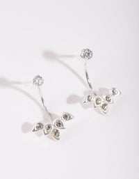 Sterling Silver Cluster Jacket Earrings - link has visual effect only