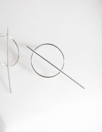Sterling zilveren oorbellen met staafjes - link has visual effect only