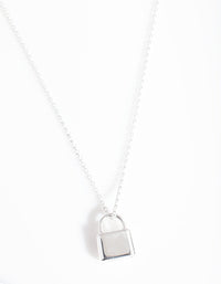 Sterling Silver Padlock Necklace - link has visual effect only