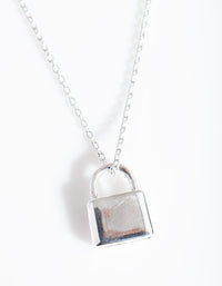 Sterling Silver Padlock Necklace - link has visual effect only