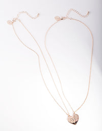 Rose Gold Best Friends Necklace 2 Pack - link has visual effect only