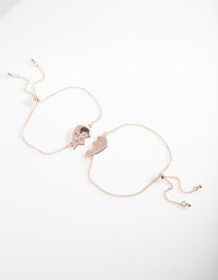Rose Gold Best Friend Heart Bracelet Set - link has visual effect only