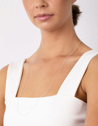 Sterling Silver 75cm Plain Chain Necklace - link has visual effect only