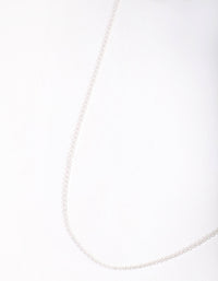 Sterling Silver 45cm Plain Chain Necklace - link has visual effect only