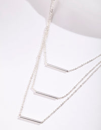 Silver Multi Bar Necklace - link has visual effect only