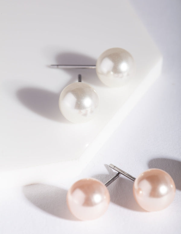Pearl Stud Earring 3 Pack