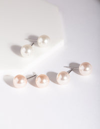 Pearl Stud Earring 3 Pack - link has visual effect only