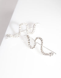 Silver Diamante Snake Climber Earrings - link has visual effect only