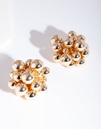 Gold Bead Stud Earrings - link has visual effect only