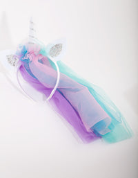 Kinder eenhoorn regenboog sluier hoofdband - link has visual effect only