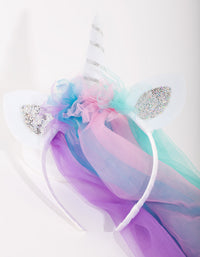 Kinder eenhoorn regenboog sluier hoofdband - link has visual effect only