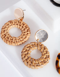 Neutral Raffia Earring Pack - link has visual effect only
