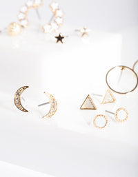 Gold Diamante Mini Earring Stud Pack - link has visual effect only