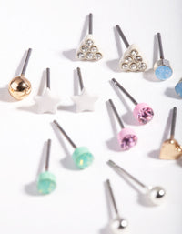 Gold Fun Cute Earring 8 Pack - link has visual effect only