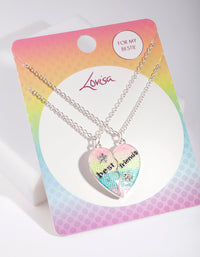 Kids Silver BFF Heart Necklace - link has visual effect only