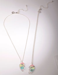 Kids Silver BFF Heart Necklace - link has visual effect only