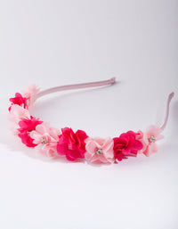 Roze bloemenhoofdband voor kinderen - link has visual effect only