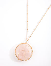 Long Caged Stone Necklace - link has visual effect only