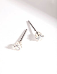 Silver Cubic Zirconia Micro Stud Earrings - link has visual effect only