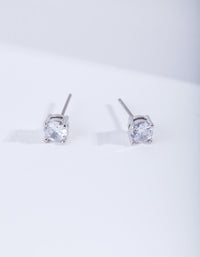 Cubic Zirconia Round Stud Earrings - link has visual effect only