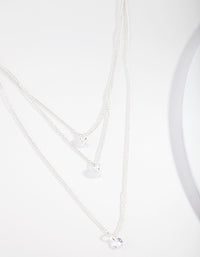 Silver Cubic Zirconia Classic Row Necklace - link has visual effect only