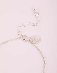 Silver Cubic Zirconia Necklace Bracelet and Earrings Set - link has visual effect only
