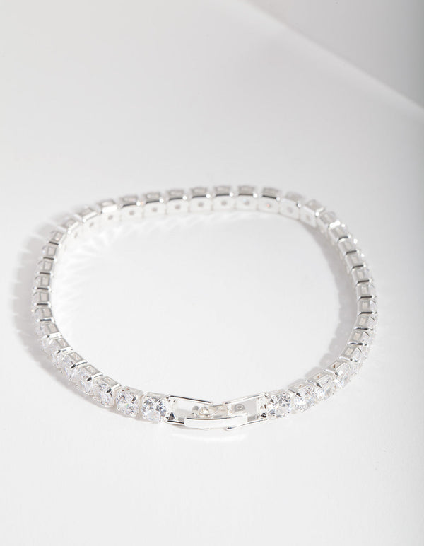 Cubic Zirconia Baguette Tennis Bracelet
