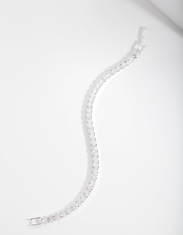 Cubic Zirconia Baguette Tennis Bracelet