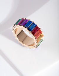 Gouden regenboog edelsteen ring - link has visual effect only
