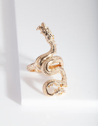 Gold Etched Dragon Ring - link has visual effect only