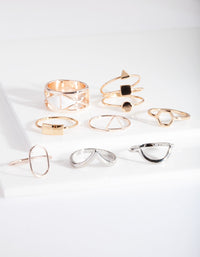 Mixed Metal Shape Cut-Out Ring Pack - link has visual effect only