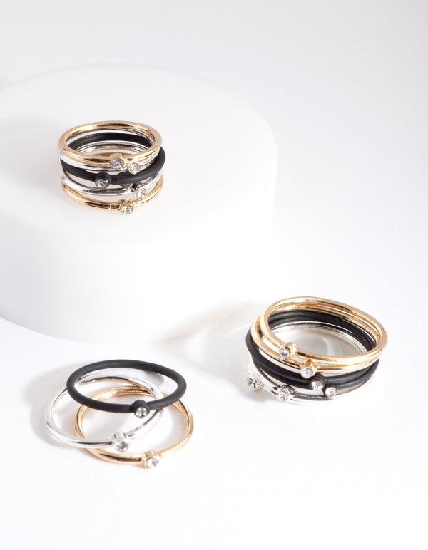 Mixed Metal Ring Stack 14 Pack