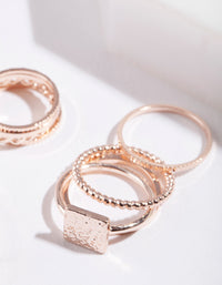 Rose Gold Fine Band Ring Pack - link has visual effect only