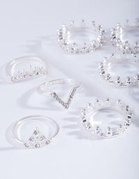 Silver Royal Diamante Ring Pack - link has visual effect only