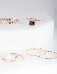 Rose Gold Gem Ring Stack Pack - link has visual effect only