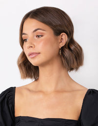Gold Plated Sterling Silver Snake Hoop Earrings - link has visual effect only