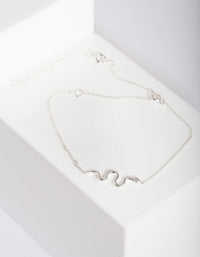 Sterling Silver Snake Bracelet Anklet - link has visual effect only