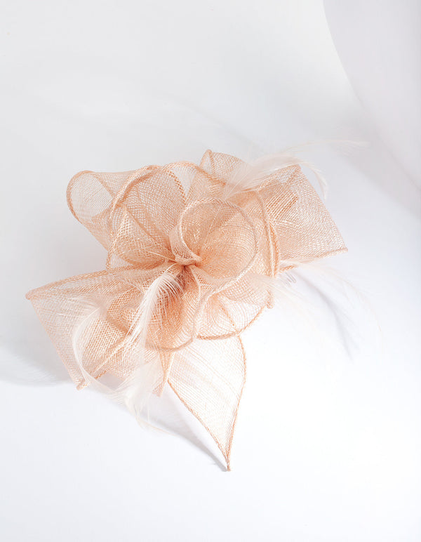 Blush Flower Feather Haarkam