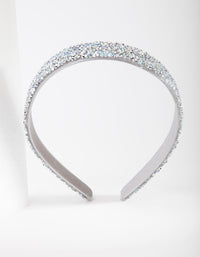 Kinder zilveren glitter hoofdband - link has visual effect only