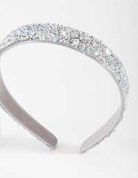 Kinder zilveren glitter hoofdband - link has visual effect only