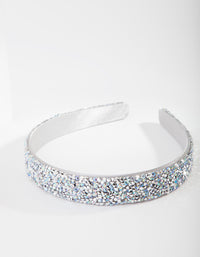 Kinder zilveren glitter hoofdband - link has visual effect only
