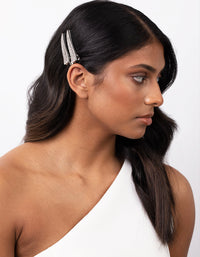 Silver Diamante Row Clip Duo - link has visual effect only