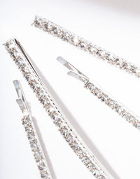 Rhodium Diamante Pin 4 Pack - link has visual effect only