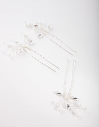 Silver Dainty Navette Hair Piece - link has visual effect only